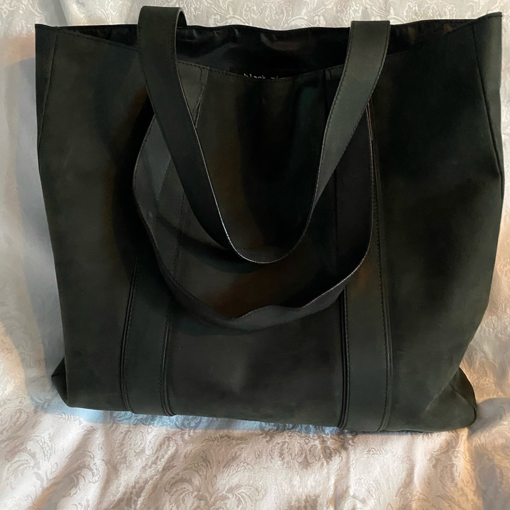 Leather (Black River) Large tote bag